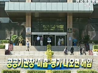 공공기관장 '미흡' 평가 나오면 해임