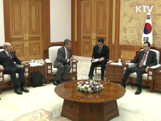 이 대통령, 국제상공회의소 회장단 접견