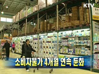 소비자물가 4개월 연속 둔화