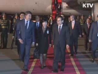 이 대통령, 마지막 순방지 카자흐스탄 도착
