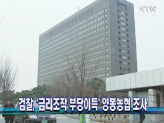 검찰, '금리조작 부당이득' 양봉농협 조사