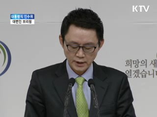 대통령직 인수위 대변인 브리핑