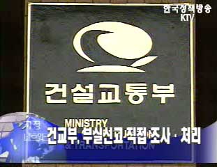 건교부, 부실신고 직접 조사, 처리