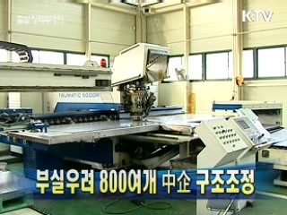 부실우려 800여개 中企 구조조정