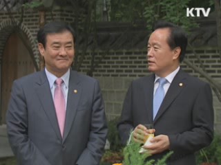 이 대통령, 신임 국회의장단과 오찬