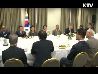 이 대통령 "한미관계 발전위해 가교 돼 달라"