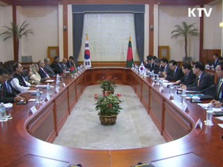 한-방글라데시 정상회담…교역규모 확대