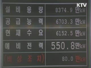 전력 수급 비상…'관심' 경보 발령은 피해
