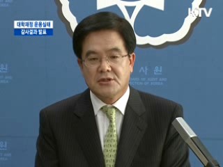 대학재정 운용실태 감사결과