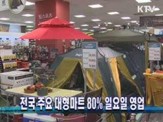 전국 주요 대형마트 80% 일요일 영업