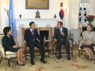 이 대통령, 뉴욕 도착…본격 일정 시작