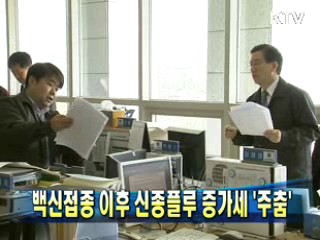 백신접종 이후 신종플루 증가세 주춤