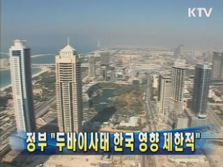 정부 "두바이사태 한국 영향 제한적"