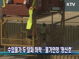 수입물가 두 달째 하락…물가안정 '청신호'